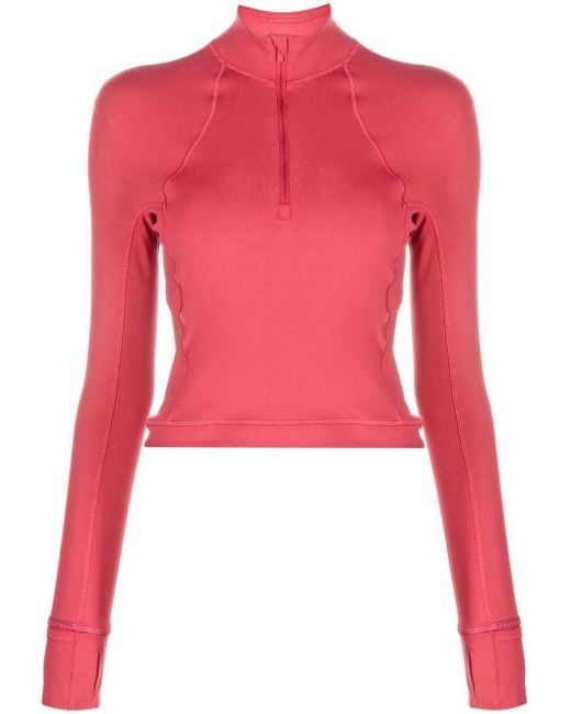 lululemon athletica Red It's Rulu Run Cropped Top