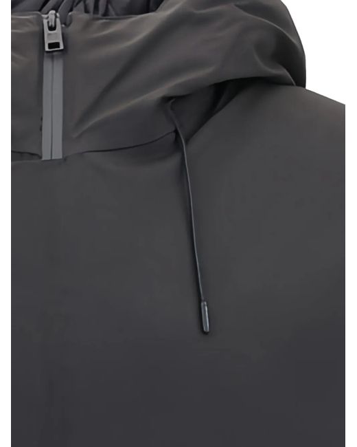 Woolrich Gray Jacket With Hood And Zip for men