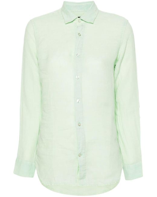 Peuterey Linnen Overhemd in het Green