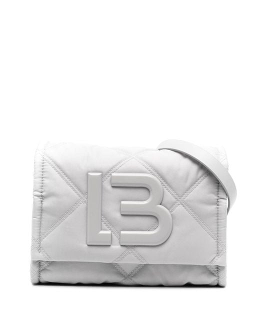 Bolso de hombro con logo en relieve Bimba Y Lola de color Gray