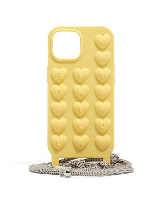 Bimba Y Lola Metallic Heart-Motif Iphone 15 Case