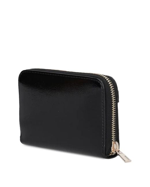 Guess Black Logo-Plaque Wallet