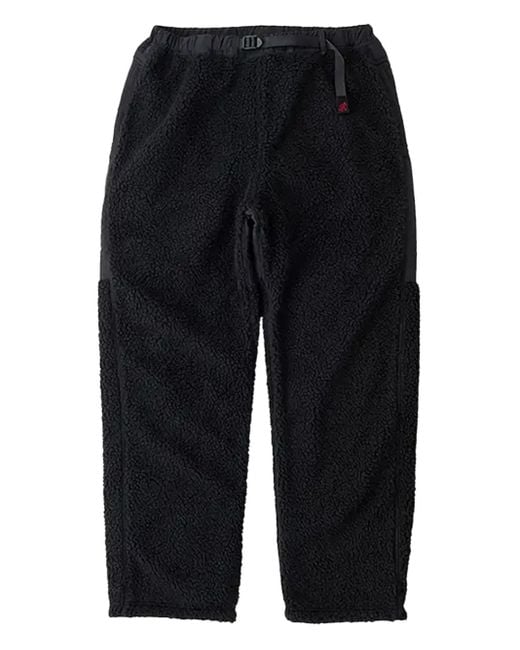 Gramicci Blue Sherpa-Effect Belted Trousers for men