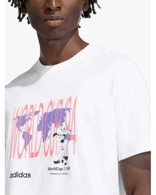Adidas White Archive Fifa World Cup 26 Graphic-Print T-Shirt for men