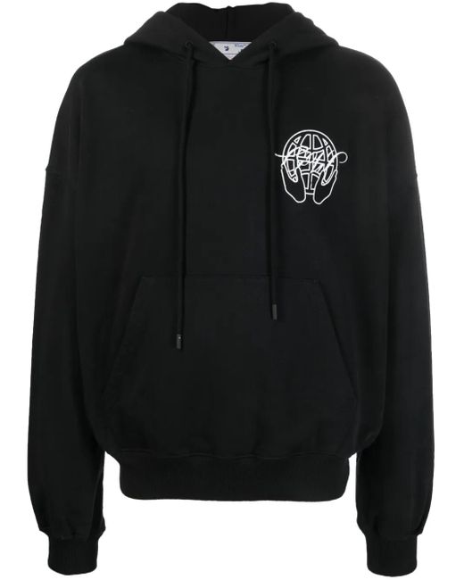 Off-White c/o Virgil Abloh Black Hand Arrow Boxy Hooded Sweatshirt for men