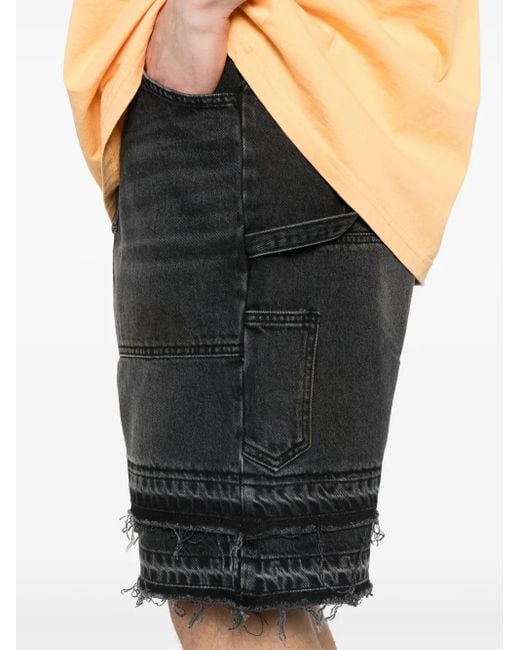 ANDERSSON BELL Gray Jeans-Shorts Im Patchwork-Look
