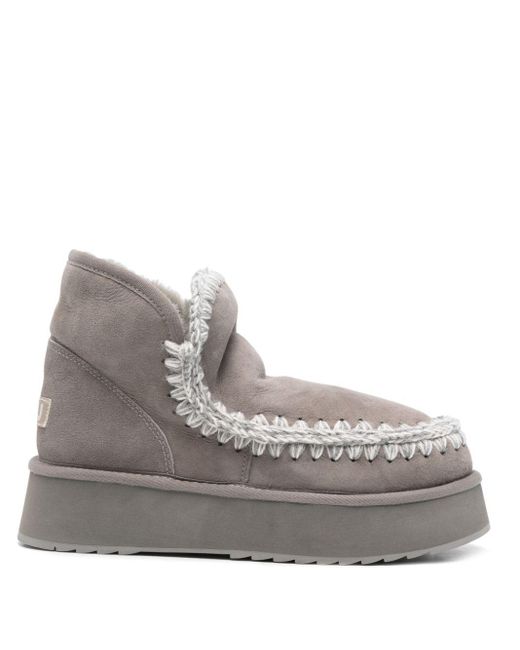 Mou Gray Mini Eskimo Boots