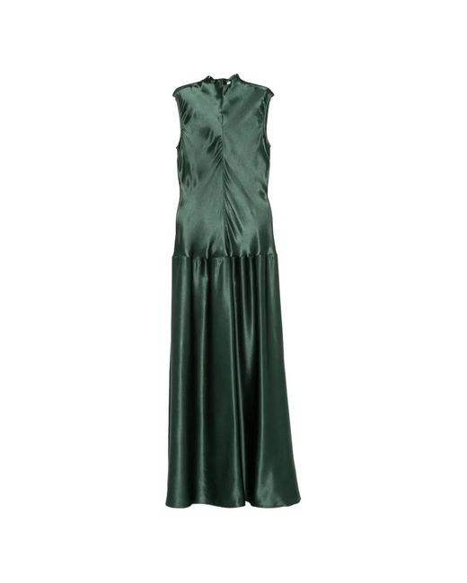 FFORME Green Sleeveless High-Neck Dress