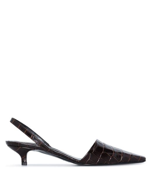TotÃªme Leather 35mm Slingback Pumps in Black - Lyst