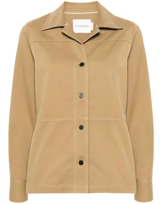 Closed Natural Panelled Twill Shirt Jacket