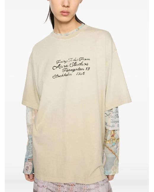 Acne グラフィック Tシャツ White