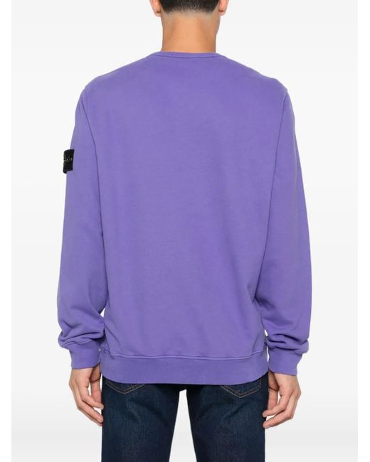 Stone Island Sweatshirt mit Logo-Patch in Purple für Herren
