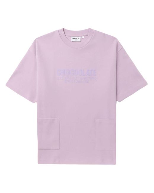 Chocoolate Pink Logo-print Cotton T-shirt