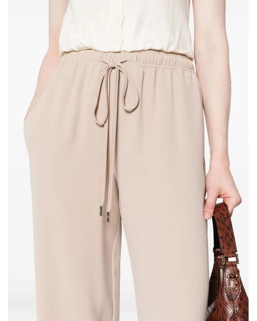 Ermanno Scervino Natural Drawstring Wide-leg Trousers