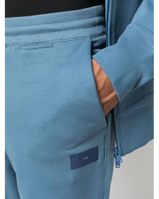 Y-3 Blue Organic-cotton Track Pants for men