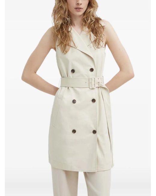 Theory Natural Button-Up Belted-Detail Jacket