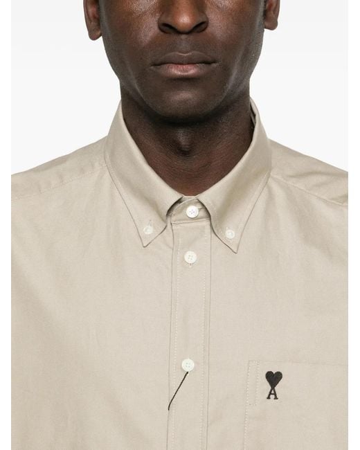 AMI White Boxy Shirt Ss for men
