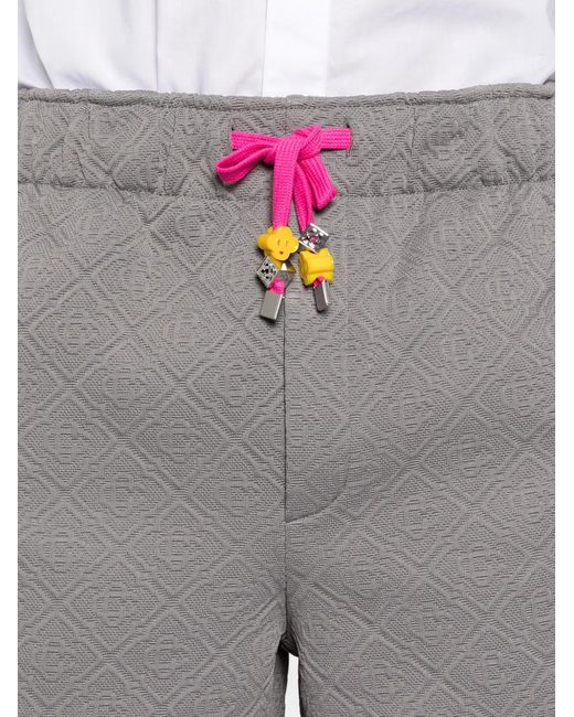 Casablanca Purple Logo-Pattern Shorts for men