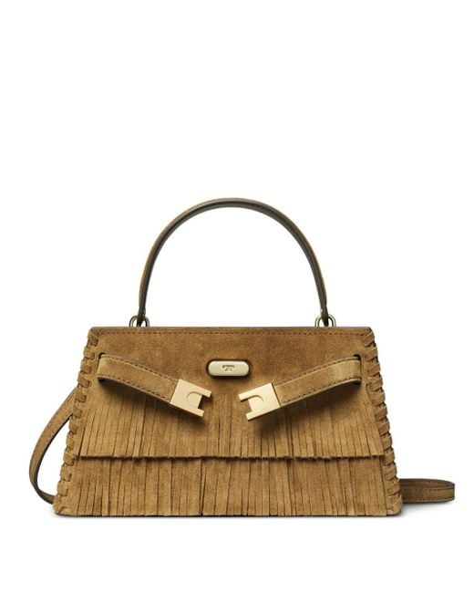 Tory Burch Metallic Lee Radziwill Suede Leather Mini Bag