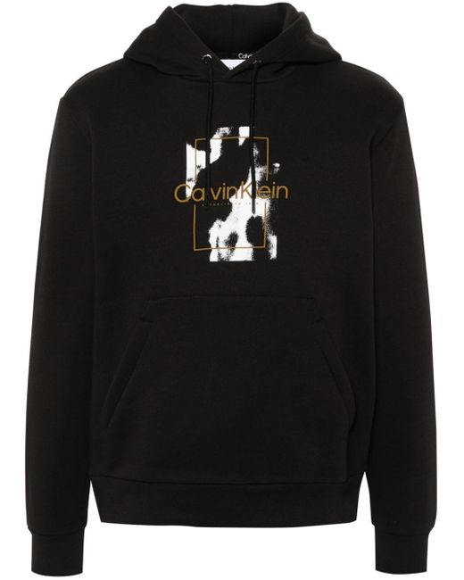 Calvin Klein Hoodie mit Logo-Print in Black für Herren