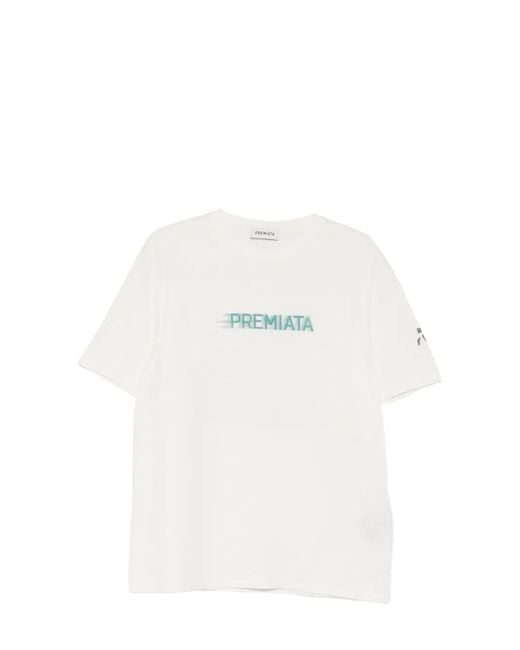 Premiata White Graphic-Print T-Shirt for men