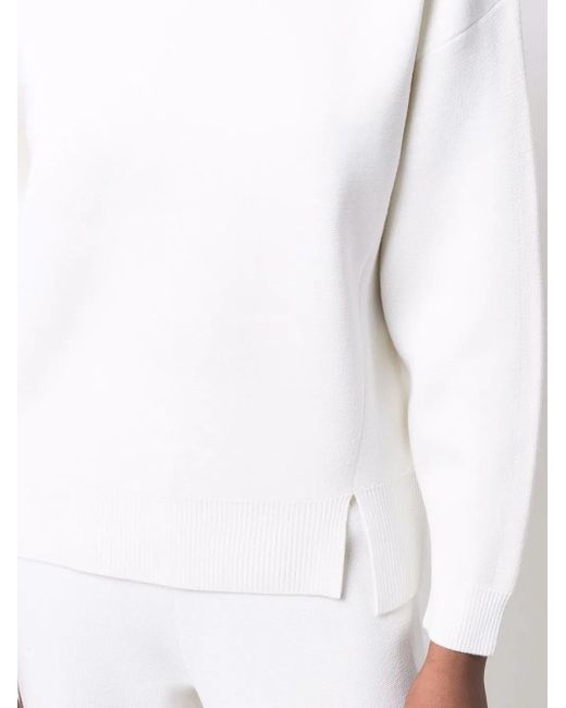 Bally White Pullover Mit Schlitz