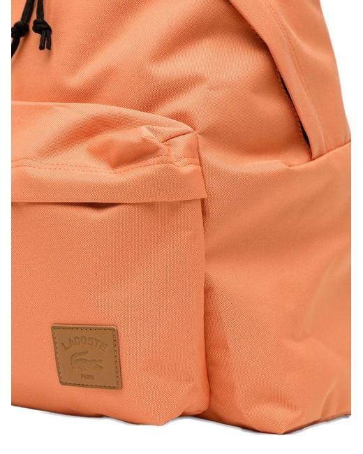 Lacoste Orange Croc Backpack for men