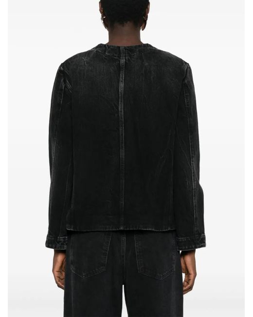 Givenchy Black Denim Jacket With 4G Chains