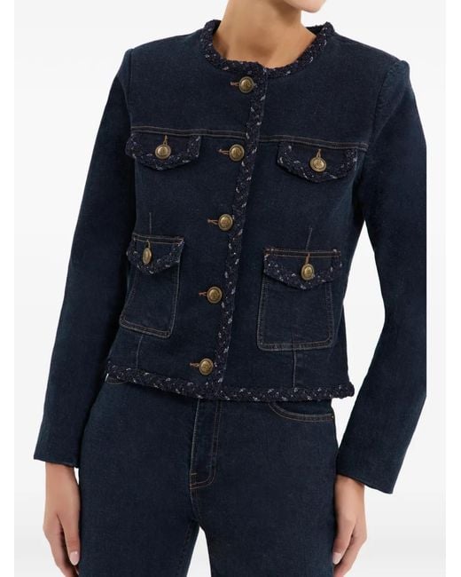 Rebecca Vallance Blue Buttoned Kairo Jacket