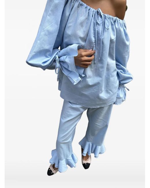 Sleeper Blue High-Waisted Skirt