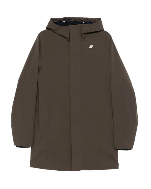 K-Way Gray Marlyn Hooded Jacket for men
