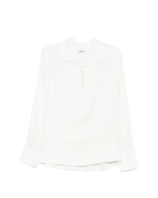 Sandro White Wing-Collar Shirt for men