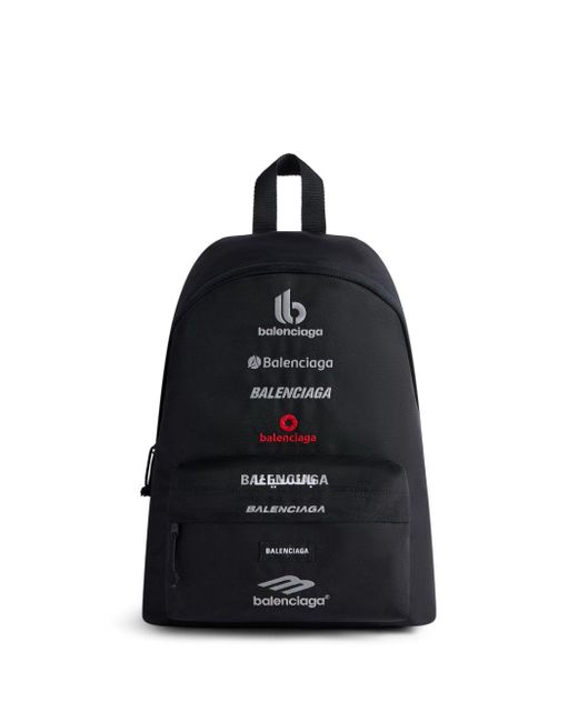 Balenciaga Explorer Rugzak Met Geborduurd Logo in het Black voor heren