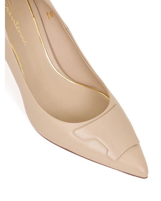 Santoni Natural Sibille Heeled Pumps