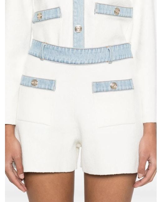 Short À Bords En Jean Maje en coloris Blue