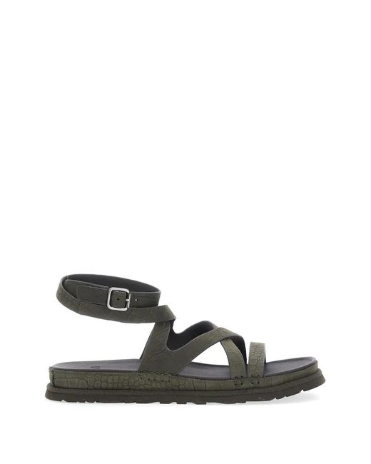 Ugg Black Goldengaze Croc-Effect Multi-Strap Sandals