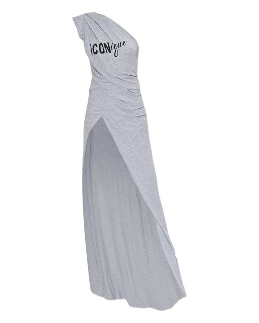 DSquared² Gray Dress With Print
