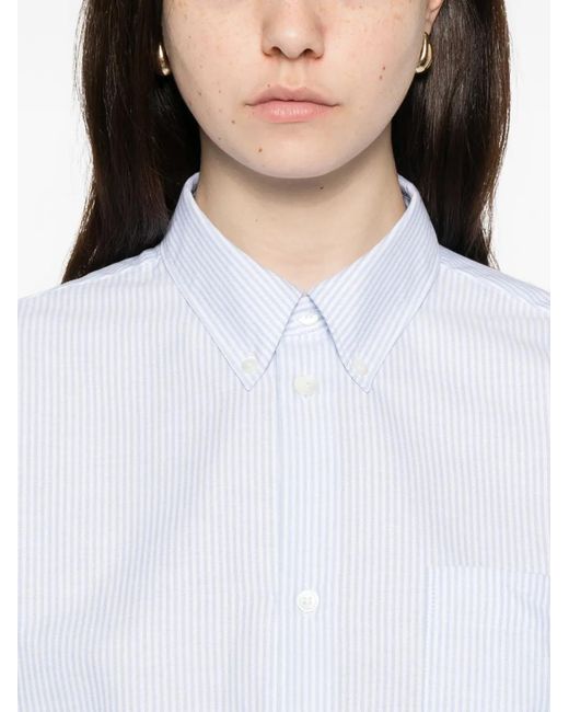 A.P.C. Sophia Gestreepte Blouse in het White