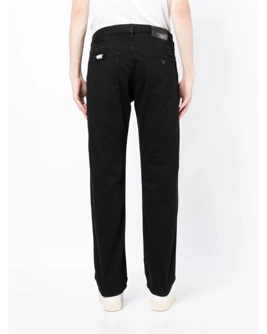 Emporio Armani Black Straight-Leg Denim Jeans for men