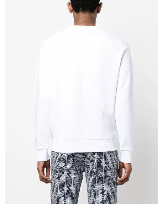 Balmain Sweatshirt Mit Logo-Print in White für Herren