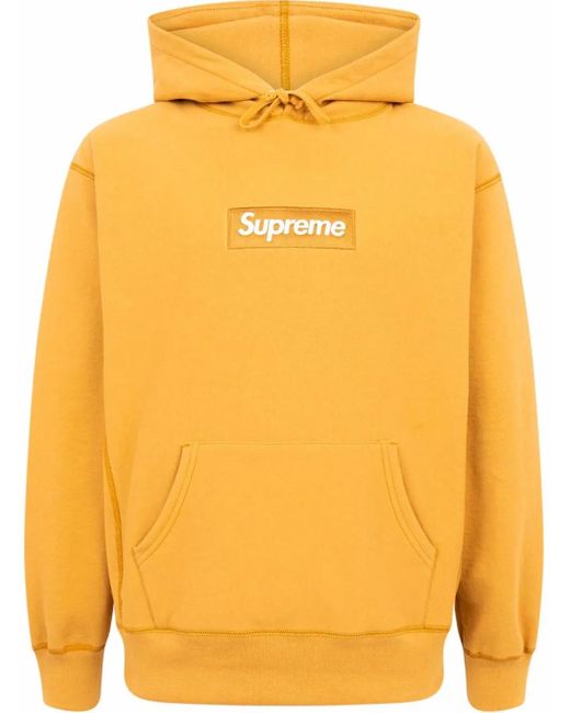 Supreme Yellow Hoodie À Patch Logo