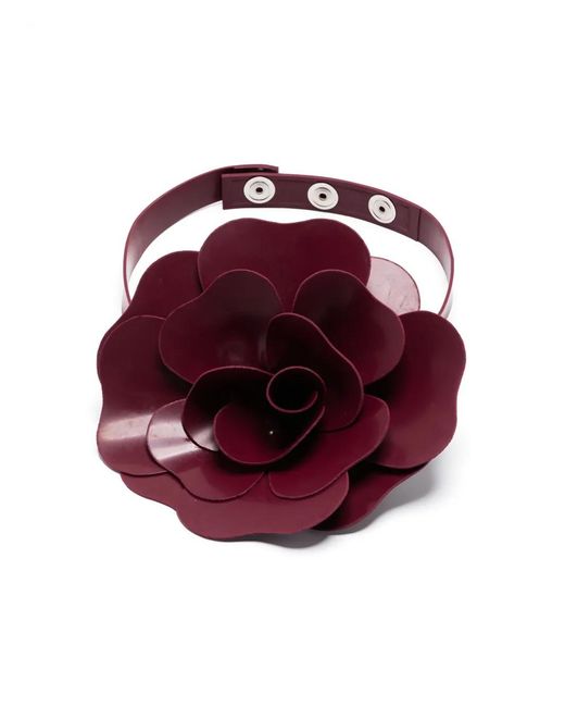 Philosophy Di Lorenzo Serafini Red Floral-Appliqué Chocker