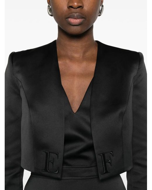 Elisabetta Franchi Black Kleid mit Applikation