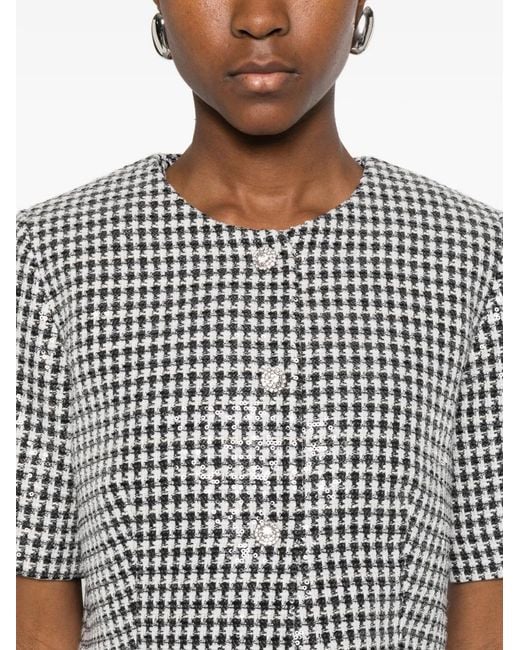 Top Con Motivo Pied-De-Poule di Sandro in Gray