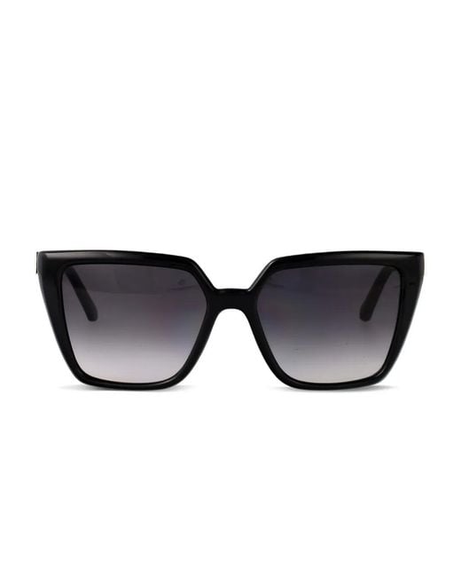 Ferragamo Eyewear Black Geometric-Frame Sunglasses