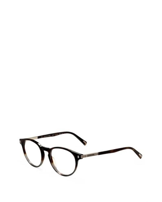 Chopard White Tortoise-Shell Round-Frame Glasses