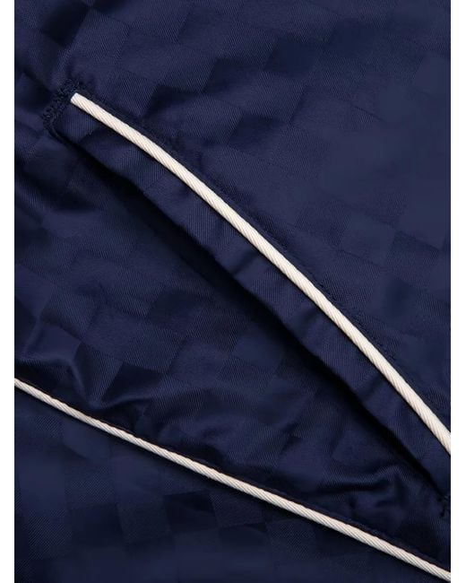 Rhude Checker PJ Shorts mit Kordelzug in Blue für Herren