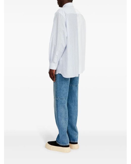 MM6 by Maison Margiela White Asymmetric Shirt for men
