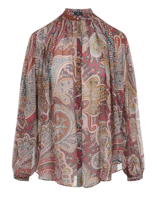 Etro Multicolor Silk Paisley Shirt