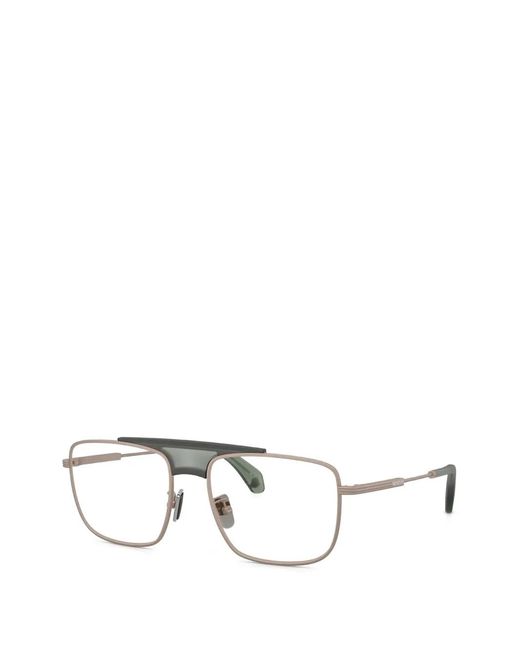 Moncler White Square-Frame Glasses